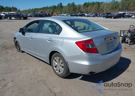 2012 Honda Civic Lx z USA, uszkodzony, nr VIN 2HGFB2F54CH556090